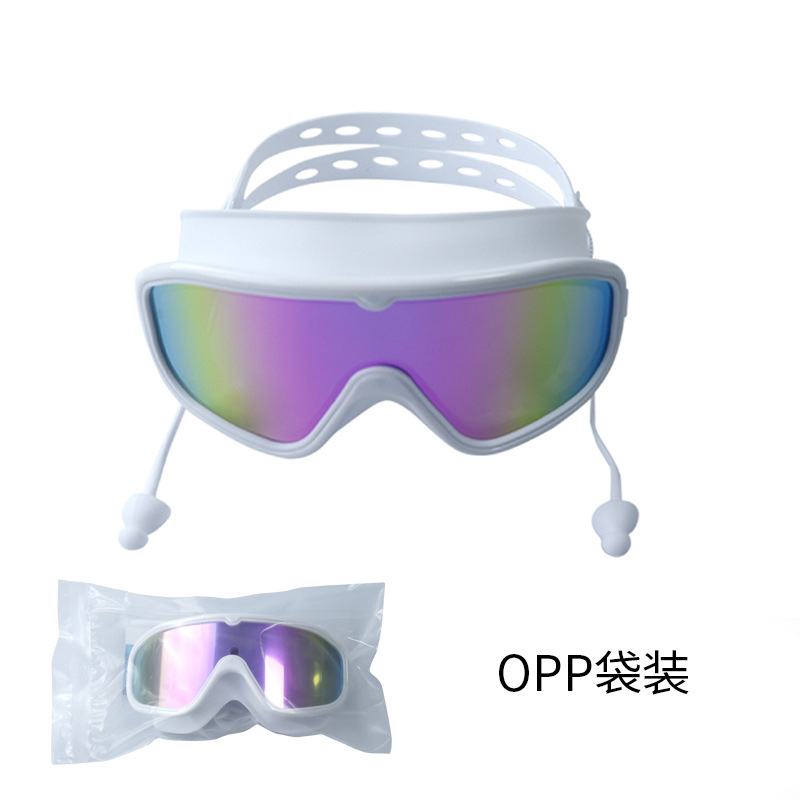 Gafas de Natación de Marco Grande de Silicona y PC Impermeable Anti-Empañamiento para Adultos image 9