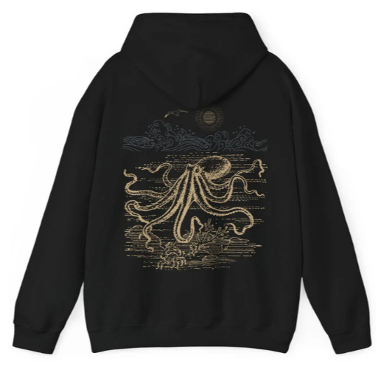 Octopus Hoodie Beachy Hoodies