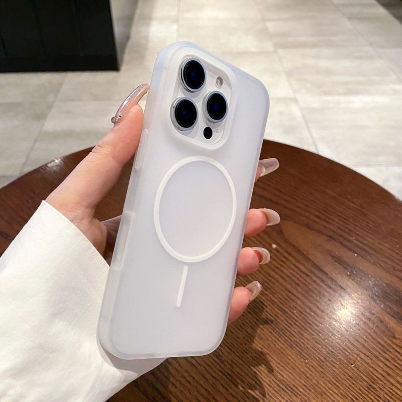 适用iPhone17超薄液态硅胶手机壳苹果16promax半透雾面肤感磁吸壳|undefined