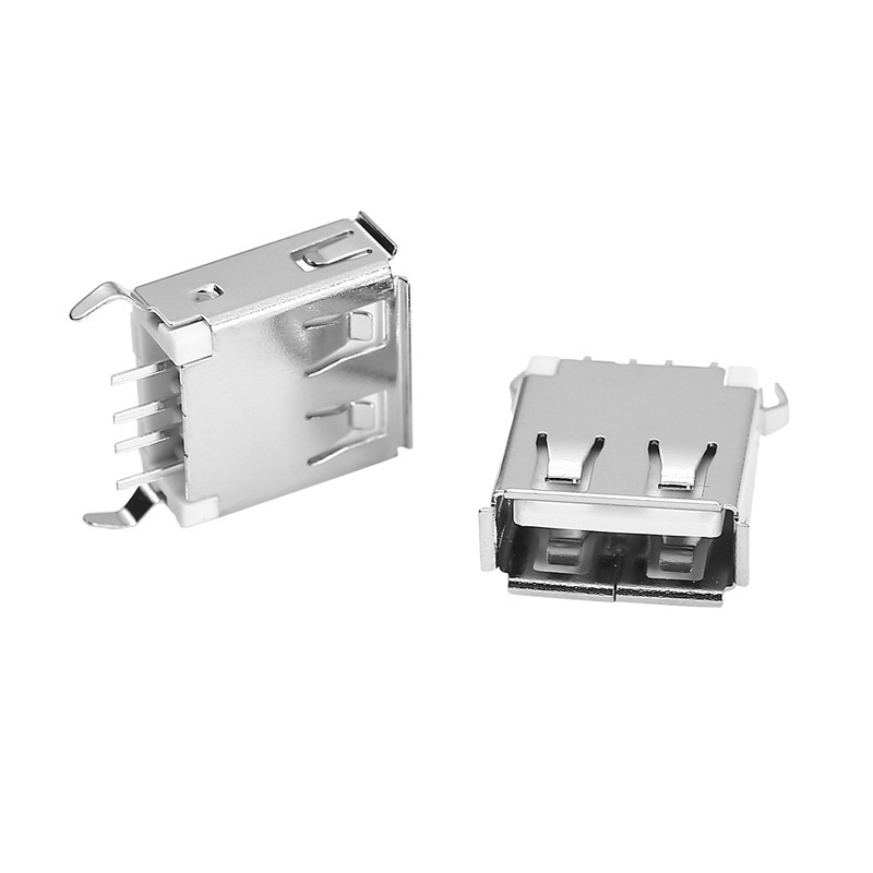 USB2.0 AF 180度13.7直插卷边弯脚A母180度立式直插13.7|undefined