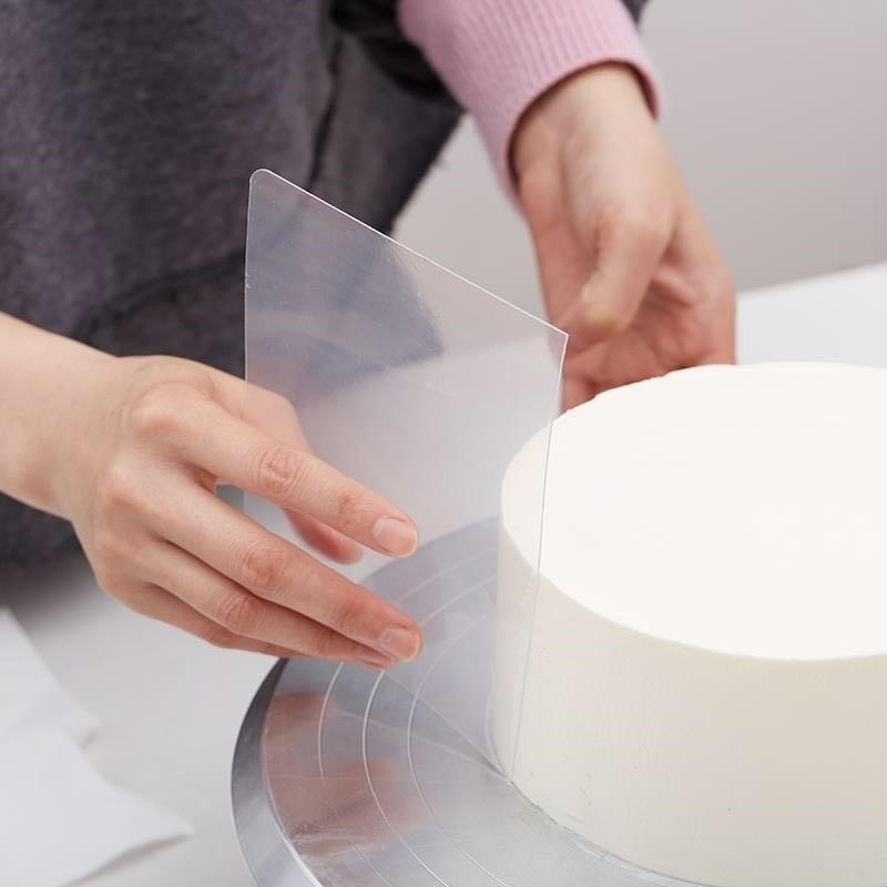 Transparent cake scraper, baking smoothing scraper, soft plastic