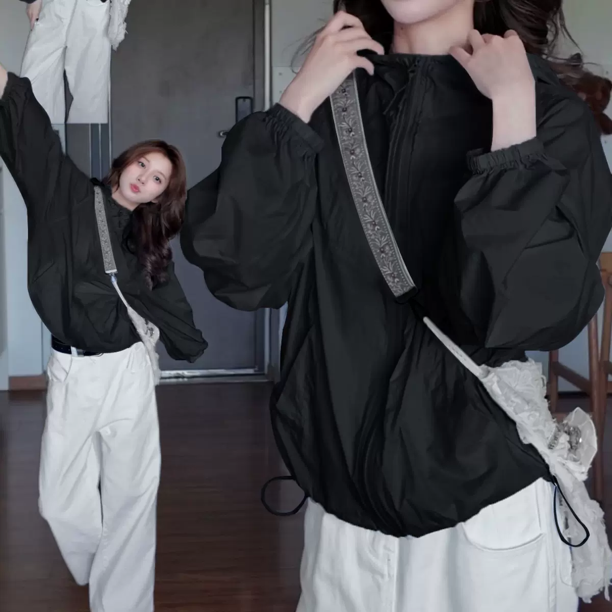 防晒衣防晒外套女2025新款夏季山系薄款宽松冲锋衣防紫外线骑行服