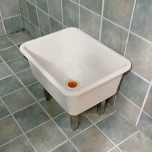 塑料盆带水管洗菜池加厚简易墩布池方形洗碗槽可移动底部排水盆