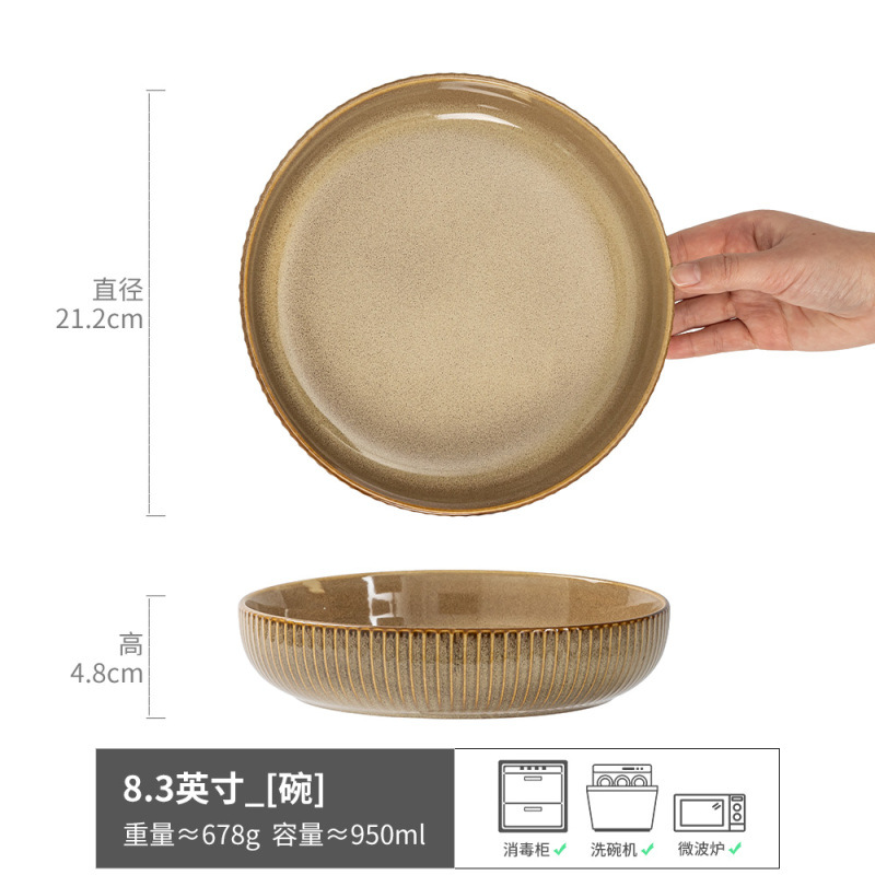Si te gusta lo retro, no te pierdas el plato de cerámica profunda, el plato de frutas en la sala de estar, la concepción artística de la comida occidental, el plato de verduras para el hogar, el plato de vajilla