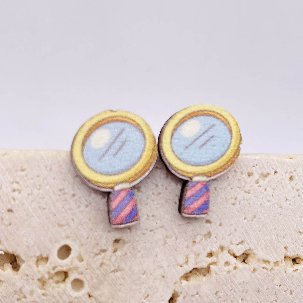 Ear Studs Classification 1 Pair Fashion Scissors Star Pencil Wood Women's Ear Studs