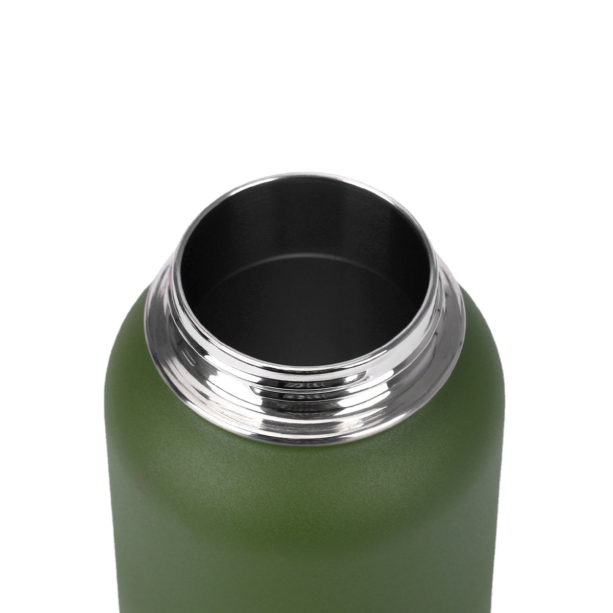 Amazon Hot Sale 40oz doble taza de vacío con pulverización de plástico con cuerda trenzada 304 acero inoxidable 32oz botella espacial