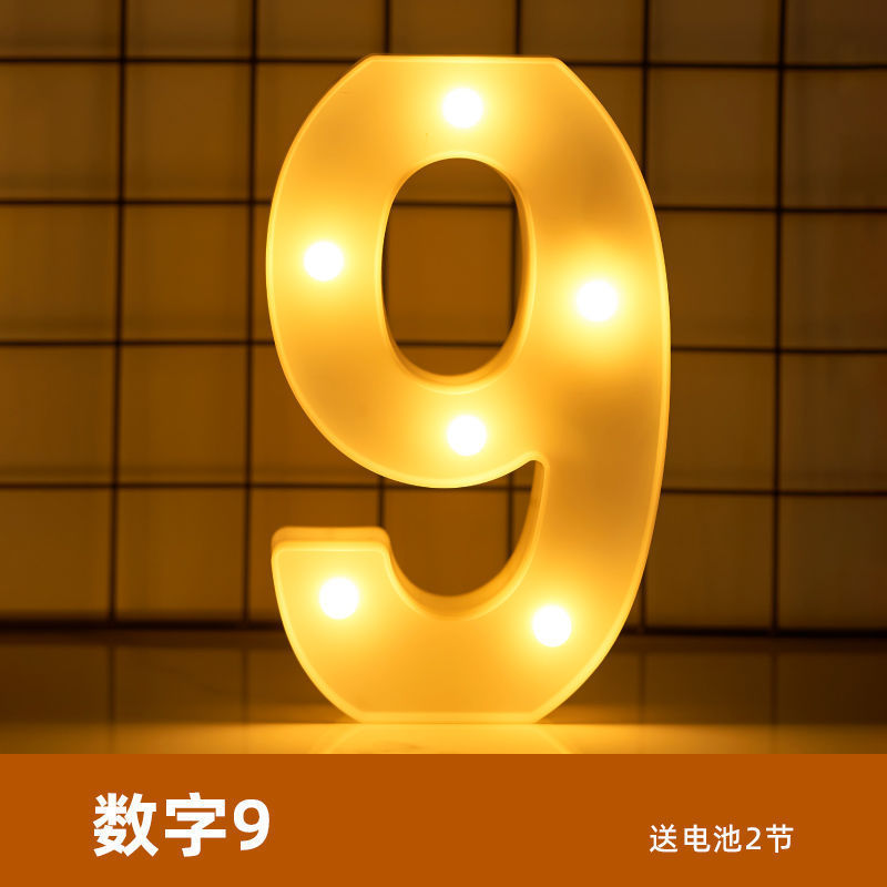 生日快乐字母灯彩灯led场景布置装饰字牌后备箱求婚道具氛围|undefined