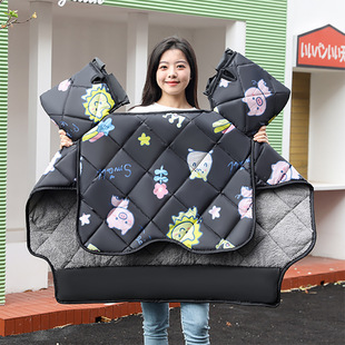 Electric car windshield is winter plus velvet padded riding battery motorcycle protective equipment wholesale autumn and winter windshield