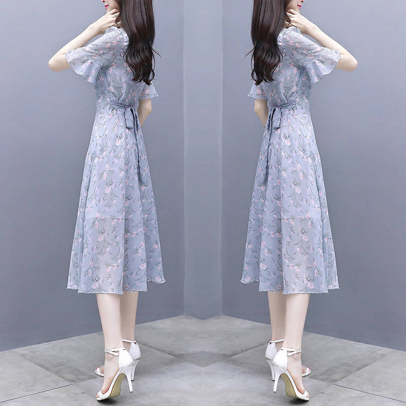 翠花冰丝连衣裙2025新款夏季仙女超仙森系收腰显瘦气质法式女神范|undefined