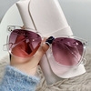 Glasses, retro fashionable trend sunglasses, 2022 collection, Korean style, wholesale