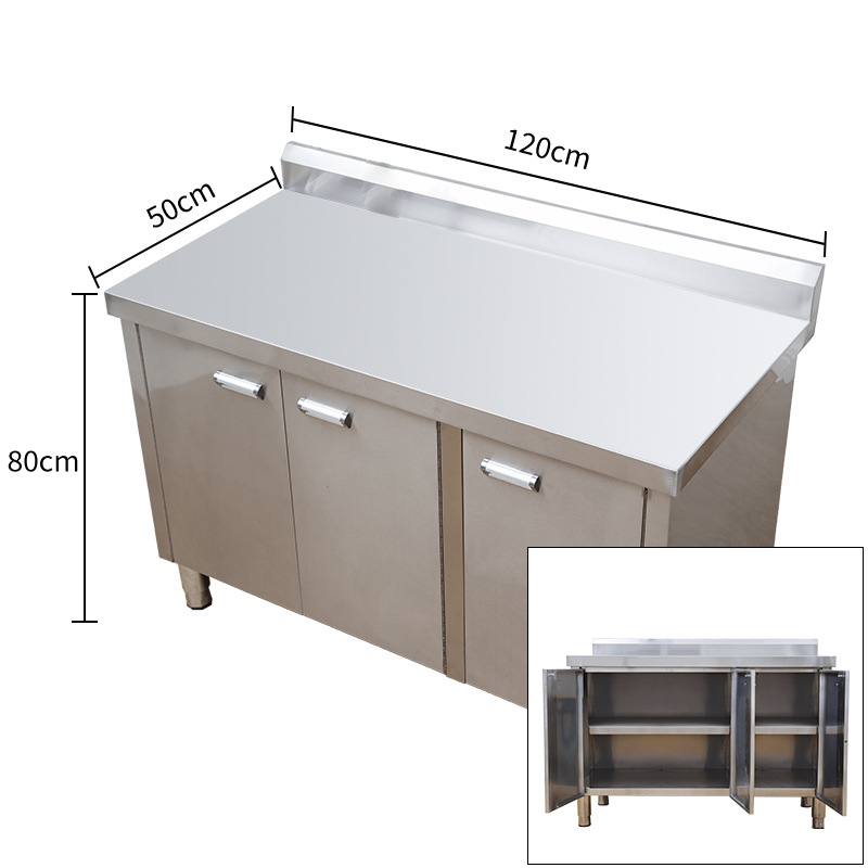 Commercial 304 cocina lavabo de acero inoxidable gabinete lavabo de verduras cubierta gabinete de gabinete doméstico comercial