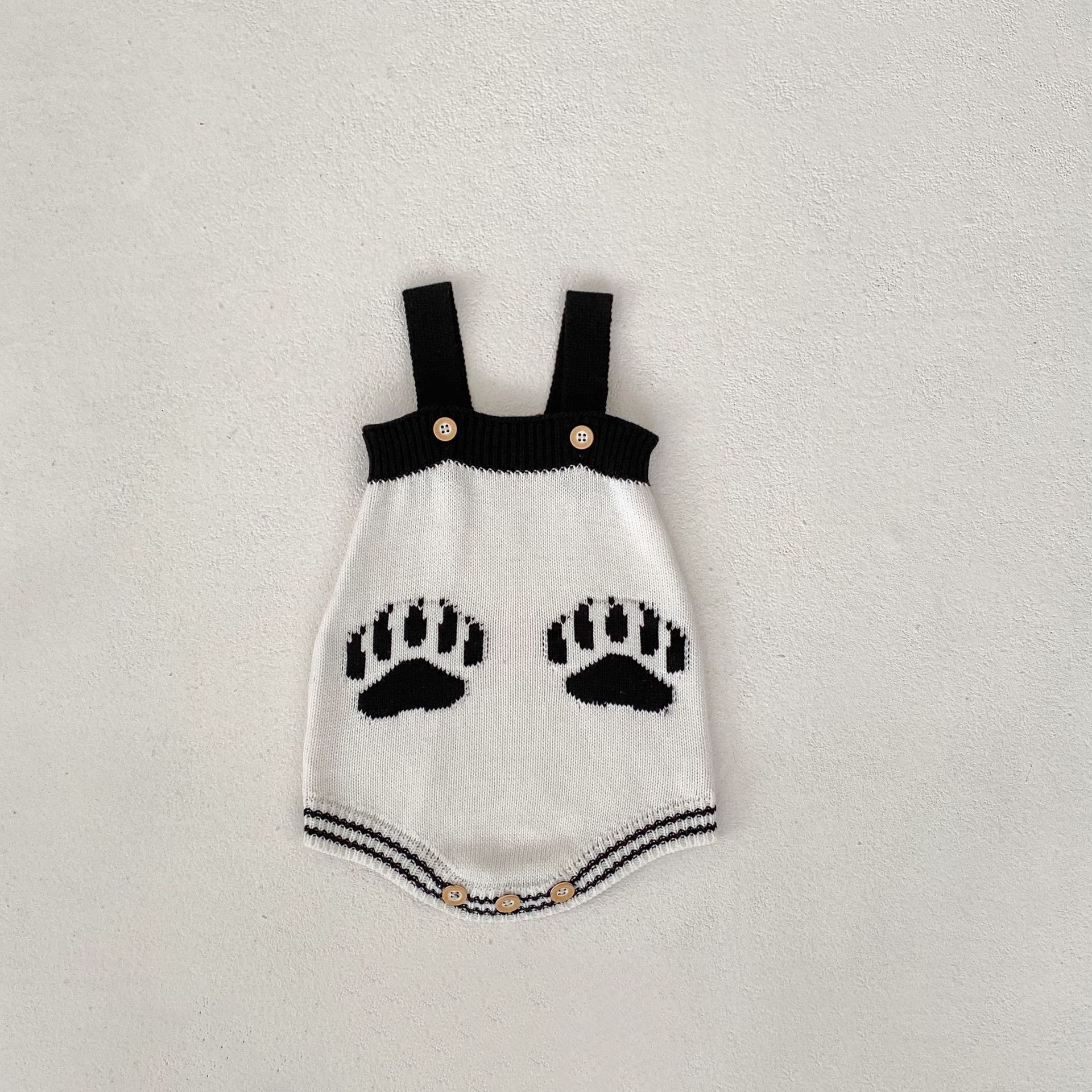 Baba kisgyermek őszi ruhák 2024 férfi és női baba pulóverek panda jacquard kötött hosszú ujjú felső szett_voghion.com