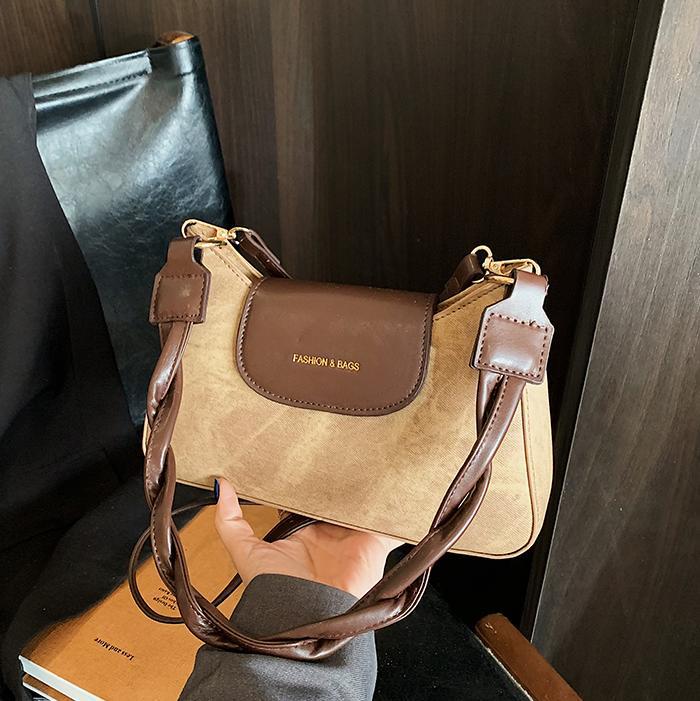 Bolsos de brazo de alta calidad de color de contraste para mujeres 2025 nueva moda versátil bolso de hombro de moda retro bolso cuadrado