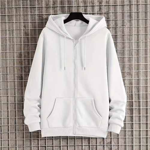 New fashionable trend simple zipper hooded versatile casual sweatshirt loose plastic zipper top wholesale