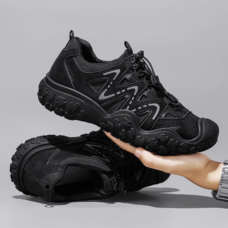 Nuevos zapatos transfronterizos coreanos de moda juvenil con suela gruesa de malla transpirable, zapatos casuales antideslizantes de montaña para hombres