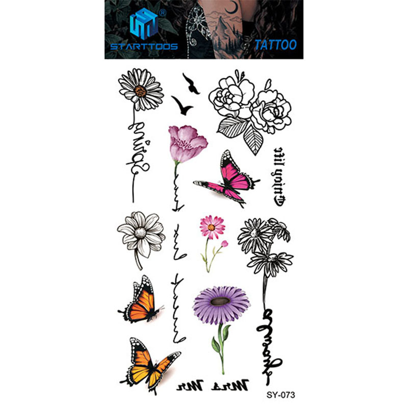 Spot mayorista transfronterizo dulce y simple viento tatuaje de dedo moda cool tatuaje desechable tendencia