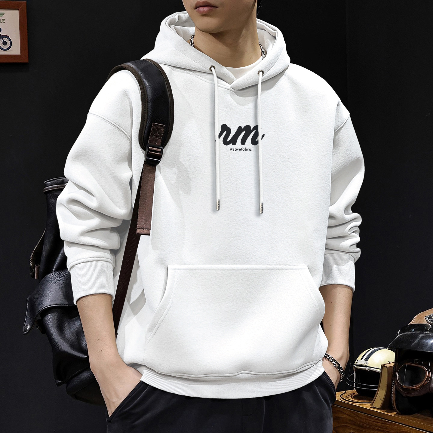 Suéter hombre encapuchado primavera y otoño estilo americano pesado pesado invierno más chaqueta de terciopelo nuevo abrigo de hombre de otoño