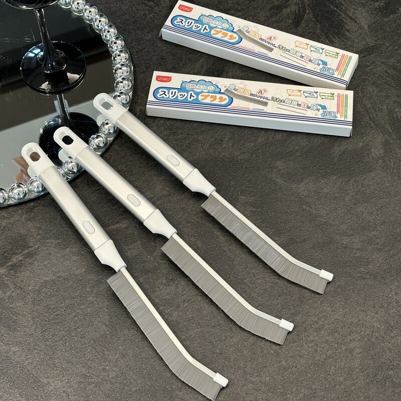 Japanese-Style Long-Handle Gap Brush for Bathroom Sinks, Tile Gaps, Toilets, and Sofa Hair Removal