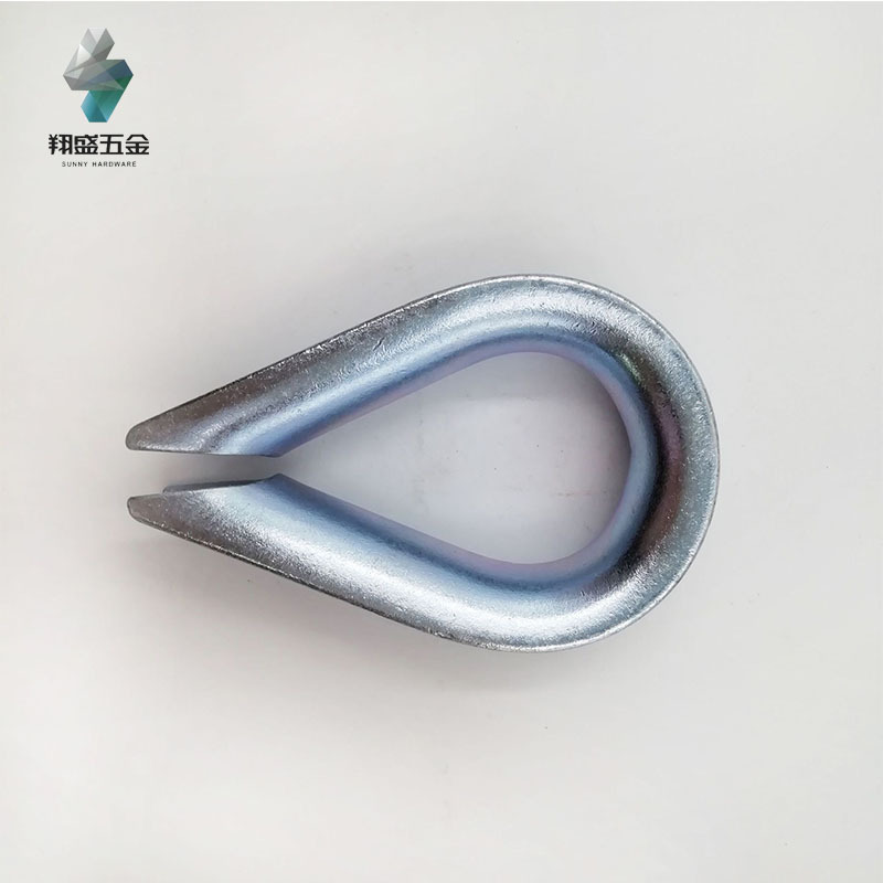 套环夸口鸡心德式钢丝绳环三角环钢丝绳保护环羊眼圈