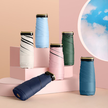 爱丽嘉包包伞太阳伞防晒伞防紫外线女遮阳伞小巧便携黑胶晴雨伞