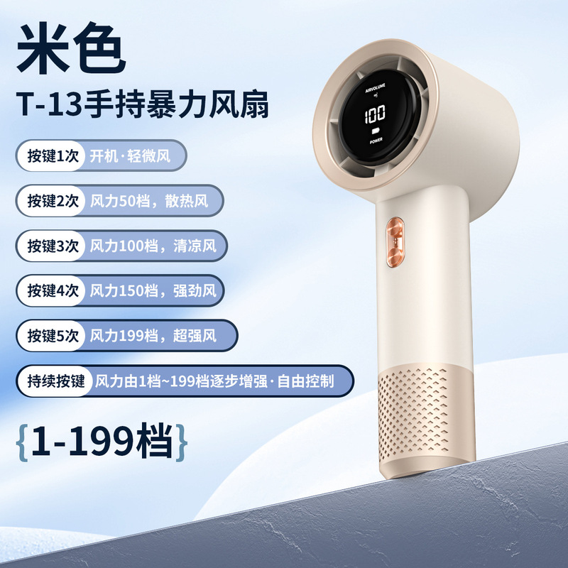 2025国境を越えた新型高速手持ち小型ファンusb充電ミニポータブルターボ無葉暴力ファン|undefined