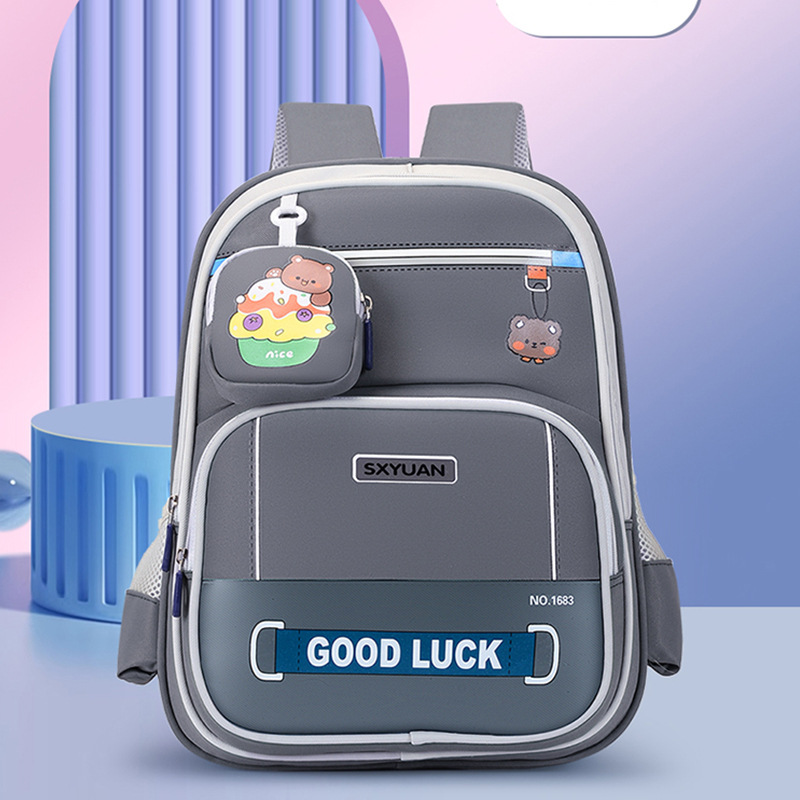 Mochila transpirable de estudiantes de primaria, mochila de niñas de grado 1,234, mochila de hombros de dibujos animados, mochila para niños pequeños