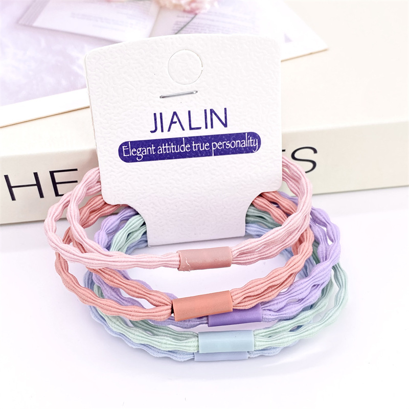 Paquete de tarjetas 3 trenzas banda de pelo pequeño borde ancho fresco contraste color Banda de goma combinación traje de estilo coreano color a juego venda tejida