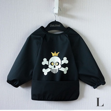 NT男宝宝防水吃饭衣儿童袖反穿衣婴儿围兜饭画画衣PU加厚