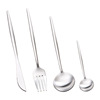 Solid matte tableware stainless steel, set, fork, spoon, increased thickness, 3 piece set