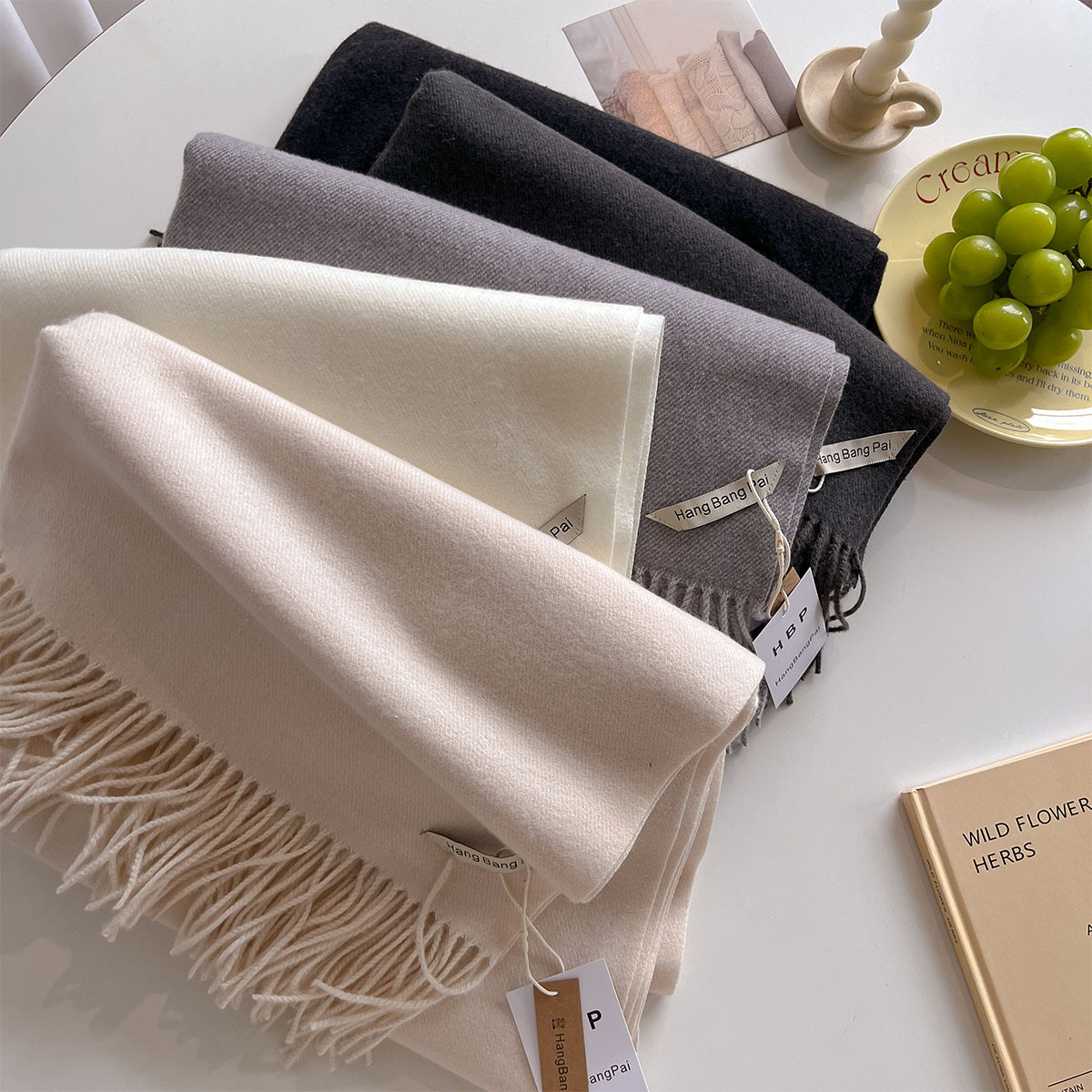 Sciarpa in cashmere da donna, elegante scialle invernale_voghion.com