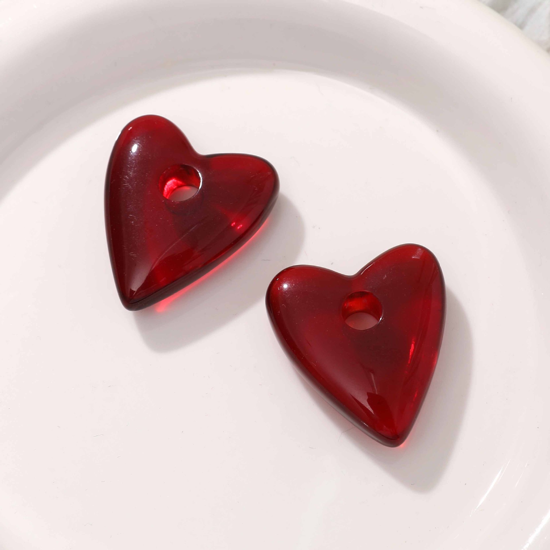 4g Weight Pendant Jewelry Making Type 35*30mm Jewelry Making Size DIY Jewelry Accessories Classification 1 Piece Quantity Resin Material Heart Shape Pattern Polished Finish Sweet, Simple Style Style 1 Piece 35*30mm Resin Heart Shape Polished Pendant 9