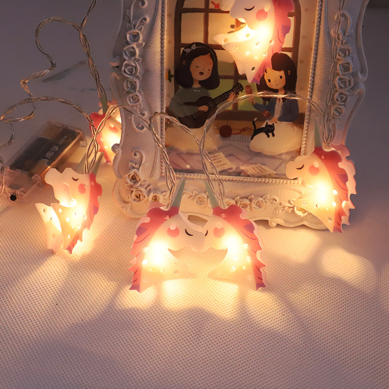 LED cadena de luz de navidad decoración de vacaciones de navidad viejo hombre cadena de luz al aire libre caja de batería muñeco de nieve de navidad cadena de luz de color LED