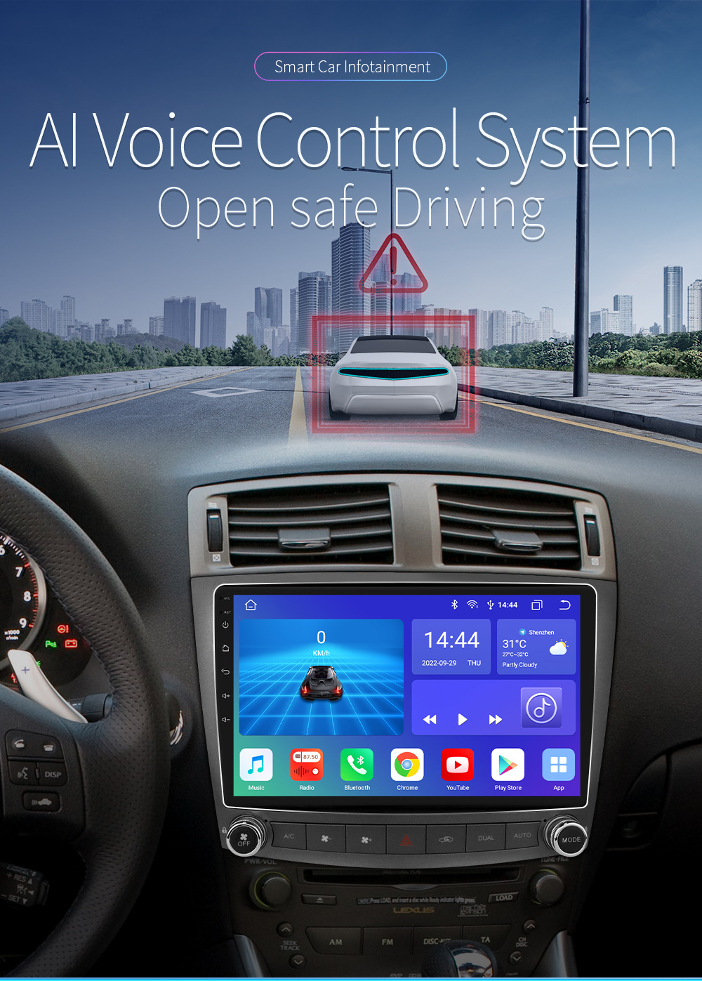 Cross-border Android navigation is suitable for 06-12 Lexus IS250 central control large screen car navigation all-in-one