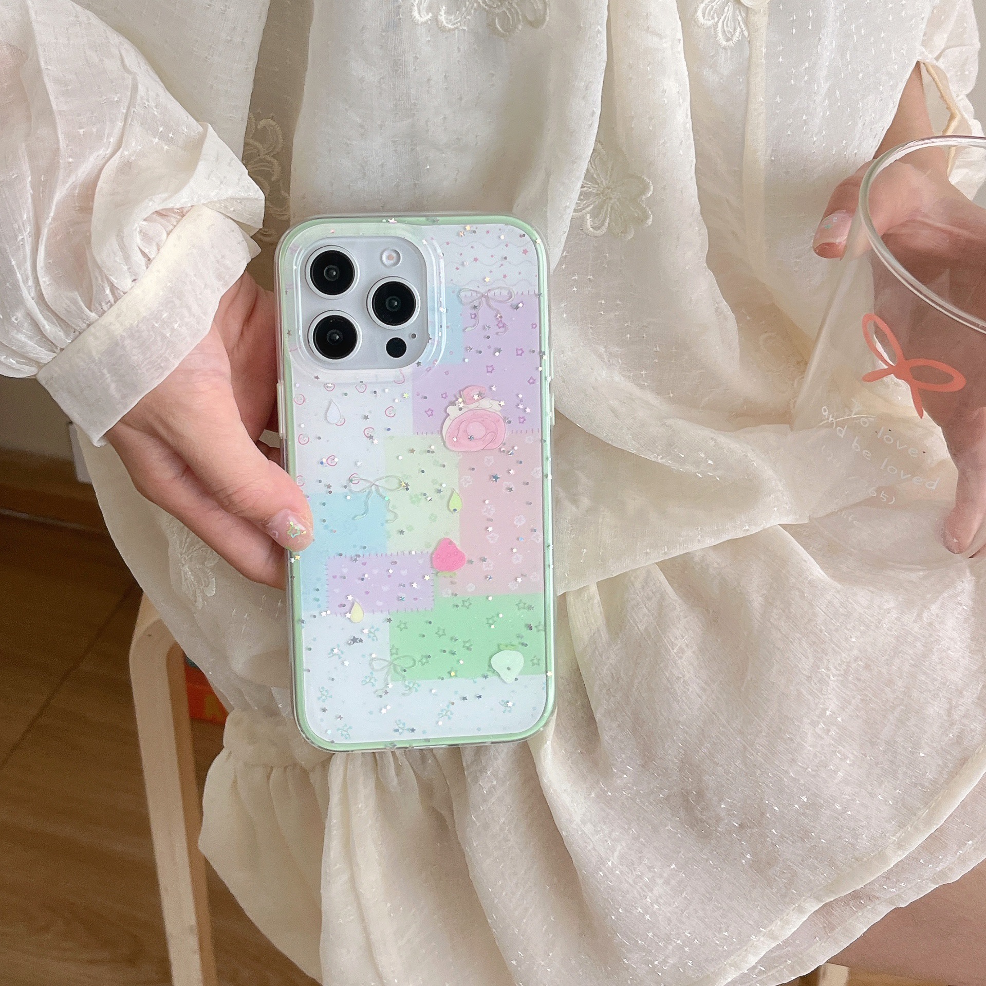 Pajarita de estrella de nicho para estuches para teléfono móvil 16ProMax 15/14 Nuevo estilo 13 femenino 15Pro brillo 16