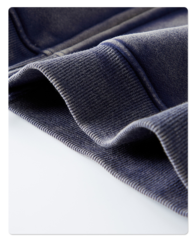 Sweatshirt vintage américain molletonné à zip pour homme_voghion.com