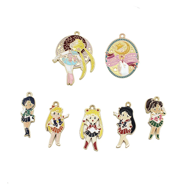 Металлическая подвеска-талисман Sailor Moon S1, сплав с эмалью, легкая, 10 вариантов дизайна