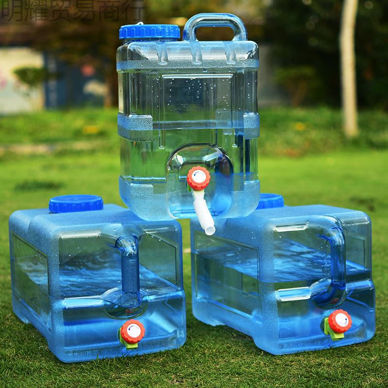 蛇口付き屋外浄水飲料水バケツプラスチック家庭用正方形車載水貯蔵タンクポータブル大型バケツなし|undefined