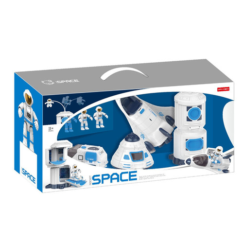 Cross-border children's electric sound and light space ship radar car rocket space plane flying saucer space cabin educational toy