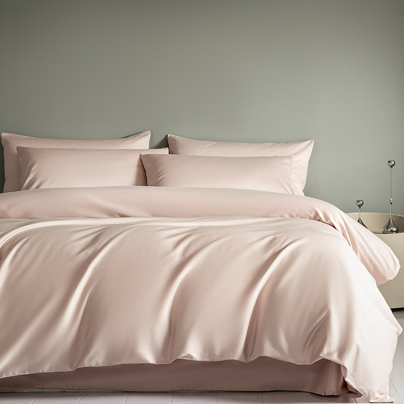 Cama de algodón de fibra larga de cuatro piezas de algodón puro de algodón puro 2024 nuevo estilo de lujo ligero, ropa de cama de alta calidad, funda de edredón, ropa de cama