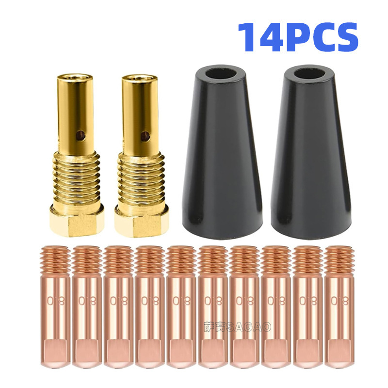 跨境气保焊枪MIG配件FC90保护嘴K3493-1保护咀连杆导电嘴14PCS