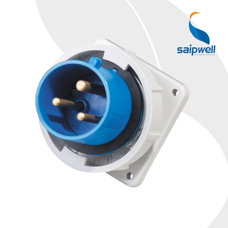 斯普威尔厂家供应SP-831工业防水插头  IP67防水暗装插头 电源插