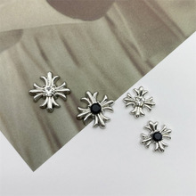 新款暗黑十字架合金配件气质镶钻饰品复古手工发饰手机壳DIY贴片