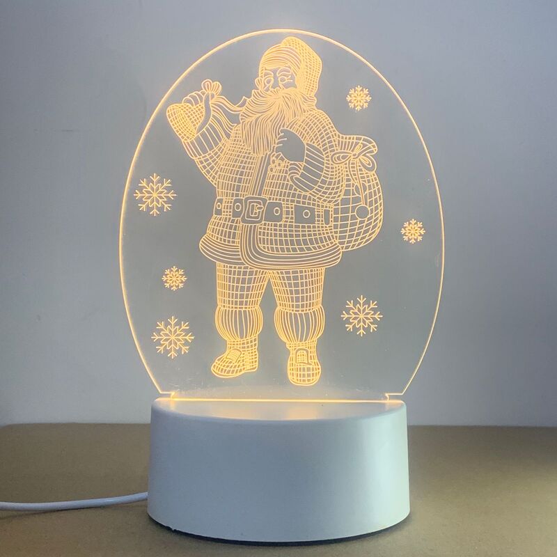 卸売り3d小夜灯USB児童漫画クリスマスプレゼント小夜灯手書きアクリル七彩リモコンスタンド|undefined