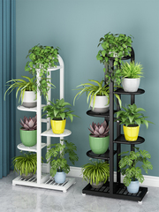 Multi-layer Household Indoor Balcony Shelf Iron Art Living Room Space-Saving Decor Flower Pot Standing Green Pothos