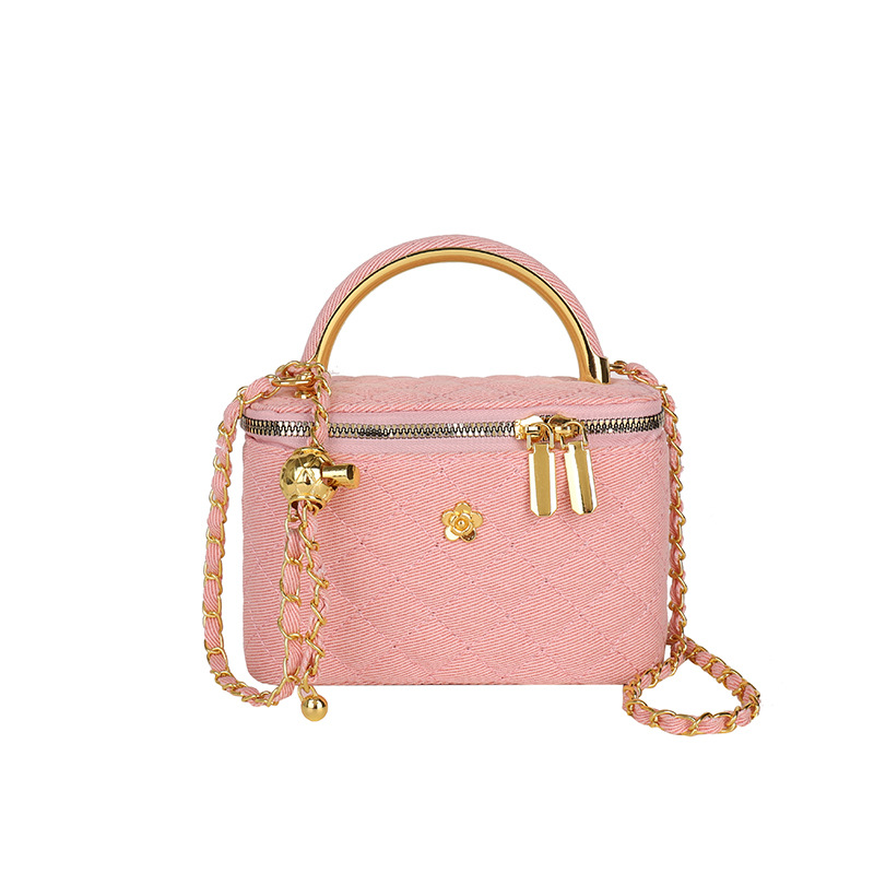 Coreana pequeña caja de viento de fragancia bolso de mano mujer comercio exterior transfronterizo nuevo estilo ChaoDiang bordado cadena mochila