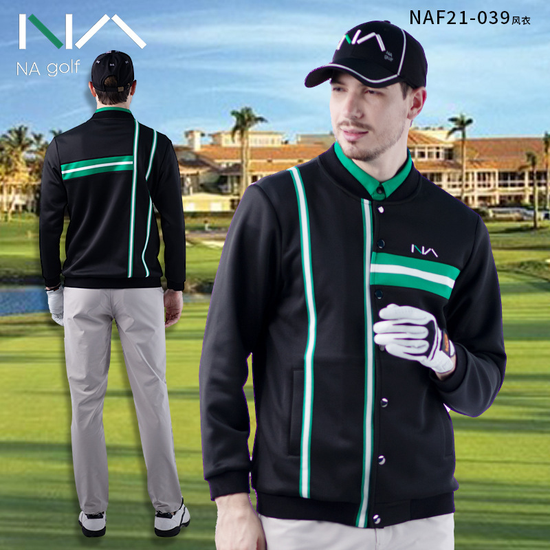 Men's windbreaker golf clothing custom Korean fashion Sports men's long coat ball clothing autumn and winter new clothing Men's windbreaker golf clothing custom Korean fashion Sports men's long coat ball clothing autumn and winter new clothing