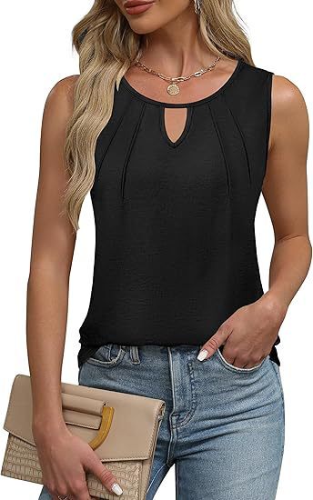 アマゾン2025欧米女性上着春ファッションベスト夏シャツ袖なし|undefined
