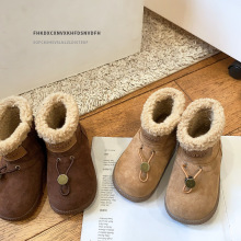 韩版小童童靴1-3岁儿童冬季靴子女童二棉短靴男童宝宝加绒冬鞋