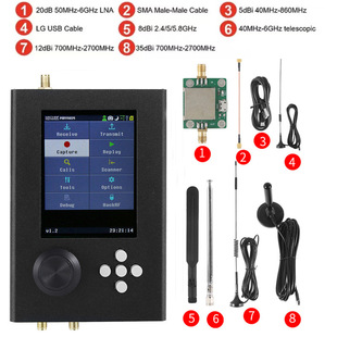 Cross-border hackrf one portapack H2 radio transceiver receiving SDR software development kit