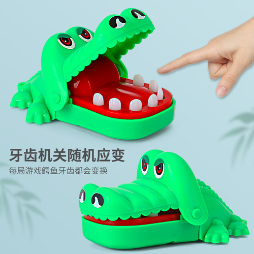 Children's hand-biting toy, mini finger-biting, large-mouthed crocodile tooth extraction, creative biting small toy, decompression trick toy
